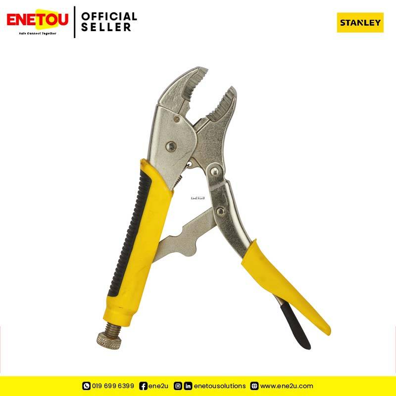 STANLEY 843691 CURVED JAW LOCKING PLIERS WITH BIMATERIAL HANDLE